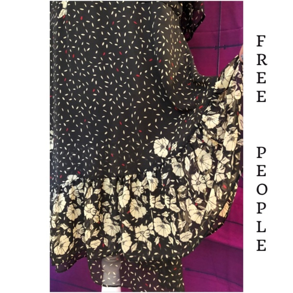 FREE PEOPLE LAYERED open side MIDI DRESS XS (S-M) - Picture 5 of 8